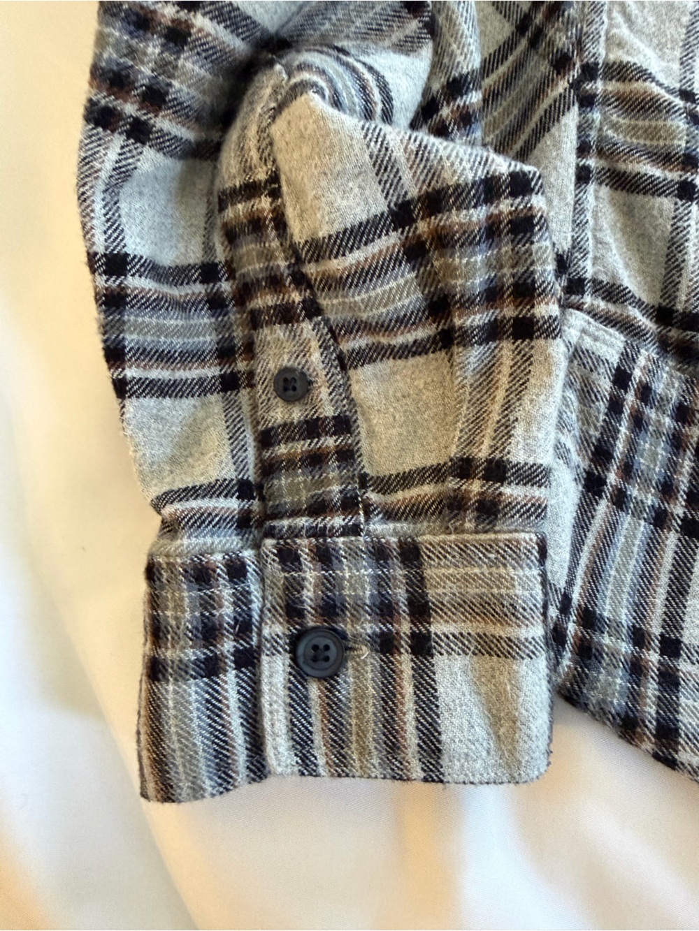 Allsaints Gaines Men’s Long Sleeve Flannel Size Medium - Picture 10 of 12